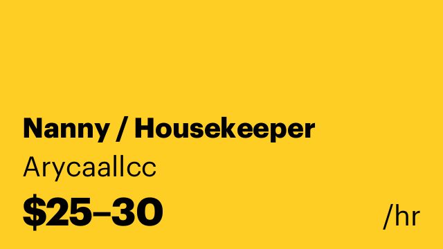 Nanny / Housekeeper