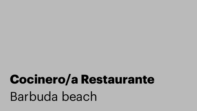 Cocinero/a Restaurante