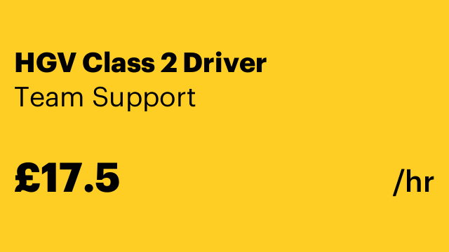 HGV Class 2 Driver