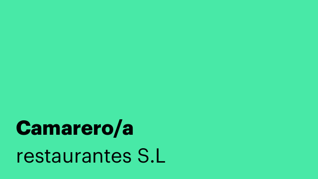 Camarero/a