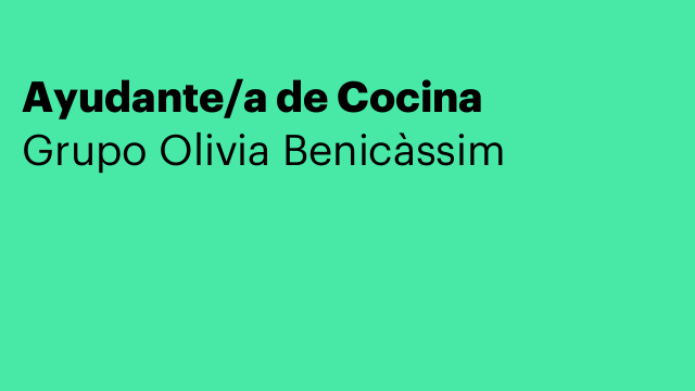 Ayudante/a de Cocina