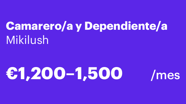 Camarero/a y Dependiente/a