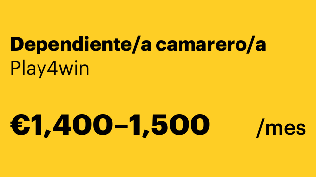 Dependiente/a camarero/a