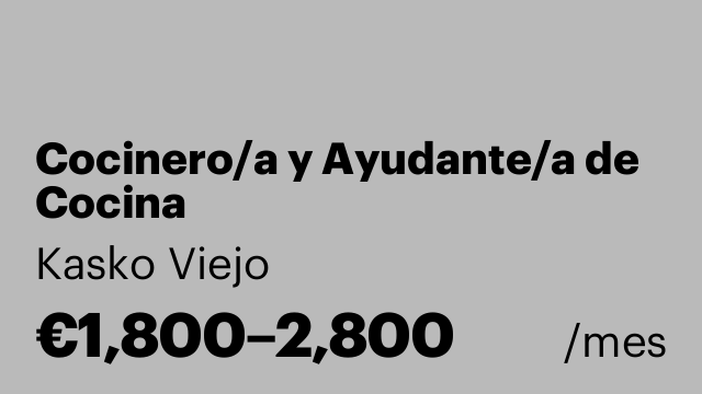 Cocinero/a y Ayudante/a de Cocina