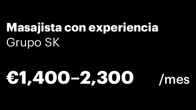 Masajista con experiencia
