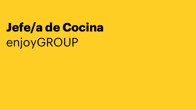 Jefe/a de Cocina
