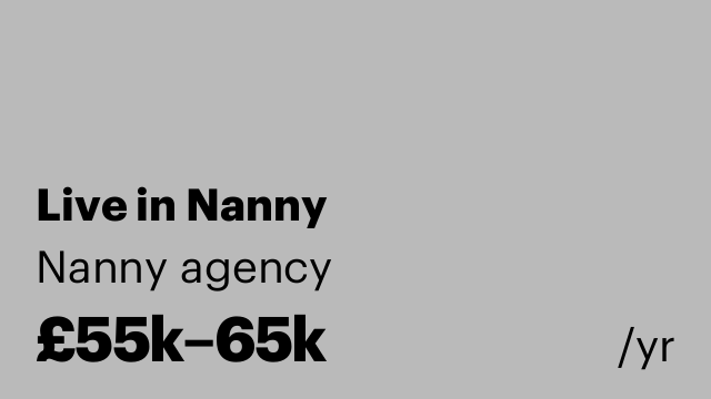 Live in Nanny