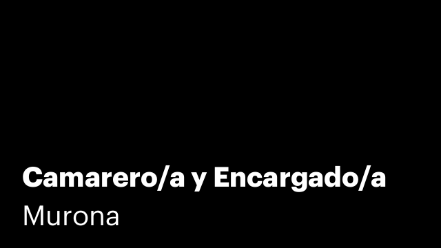 Camarero/a y Encargado/a
