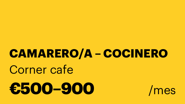 CAMARERO/A – COCINERO
