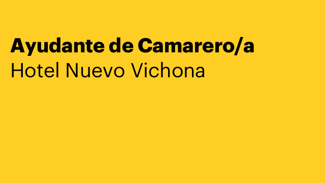 Ayudante de Camarero/a