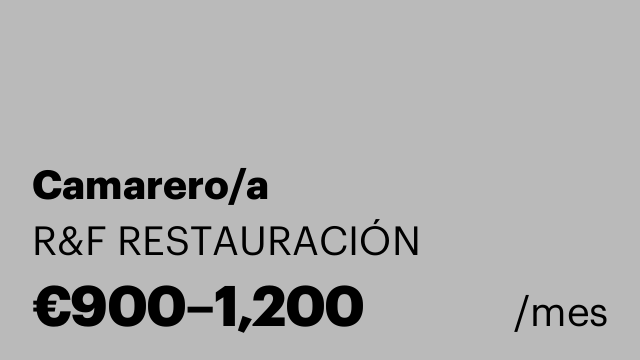 Camarero/a