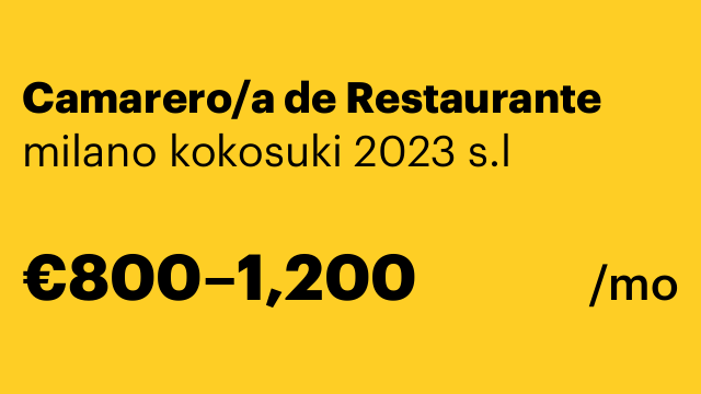 Camarero/a de Restaurante