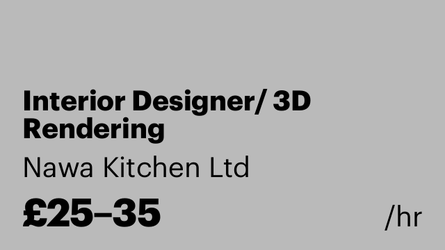 Interior Designer/ 3D Rendering