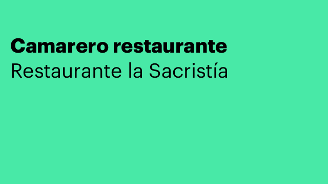 Camarero restaurante