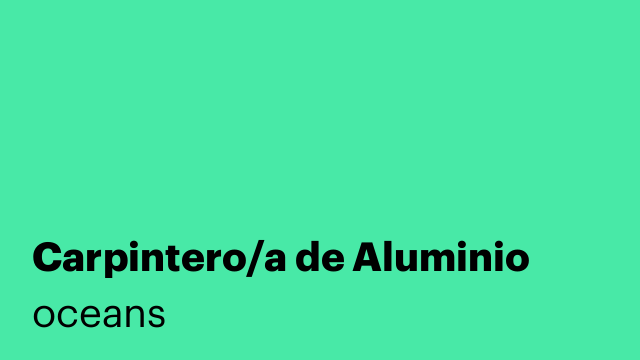 Carpintero/a de Aluminio