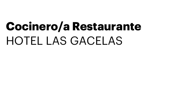 Cocinero/a Restaurante