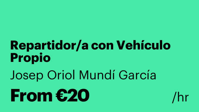 Repartidor/a con Vehículo Propio