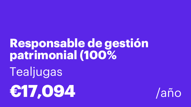 Responsable de gestión patrimonial (100% teletrabajo)