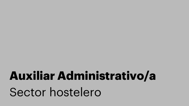 Auxiliar Administrativo/a