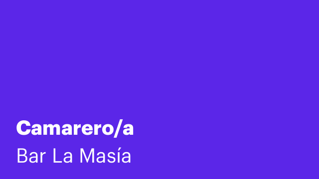 Camarero/a