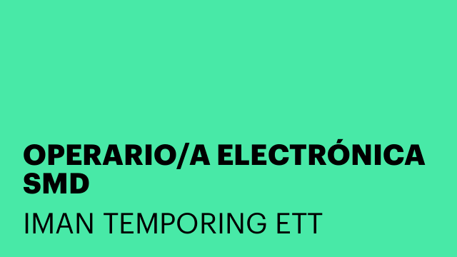 OPERARIO/A ELECTRÓNICA SMD