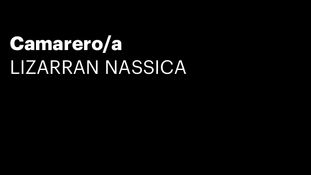 Camarero/a