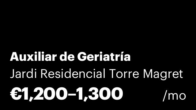 Auxiliar de Geriatría