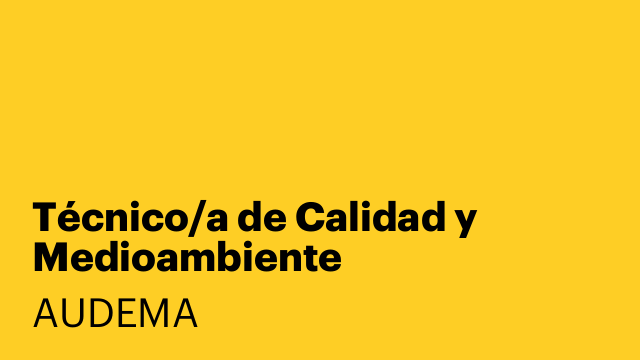 Técnico/a de Calidad y Medioambiente