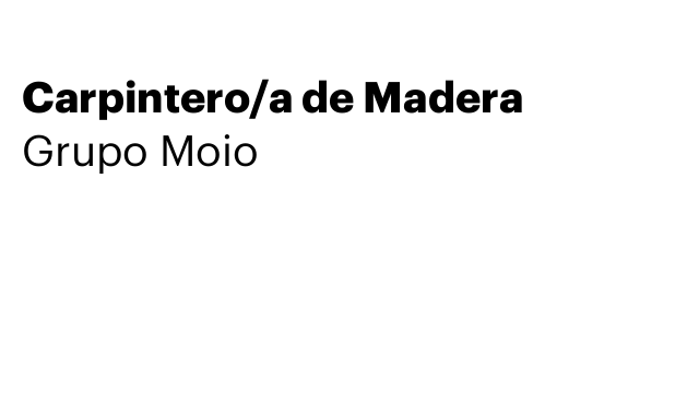 Carpintero/a de Madera