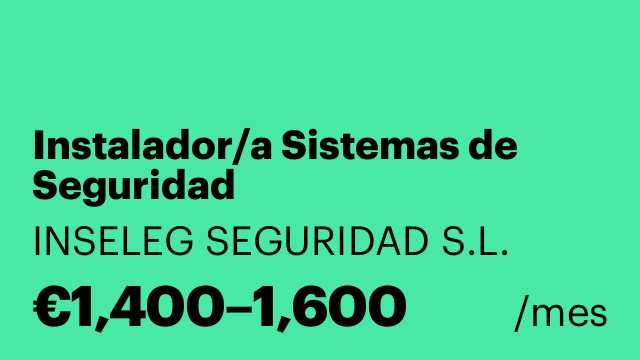 Instalador/a Sistemas de Seguridad