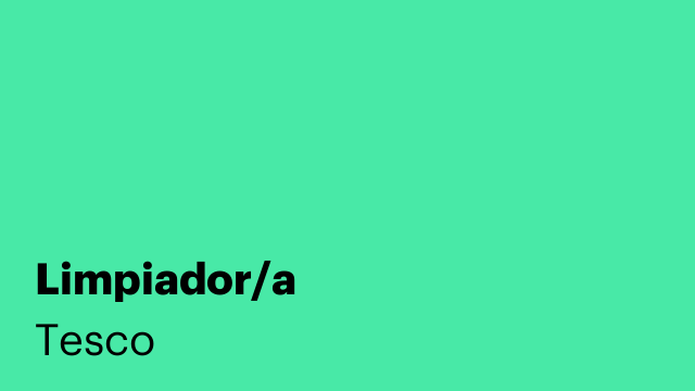Limpiador/a