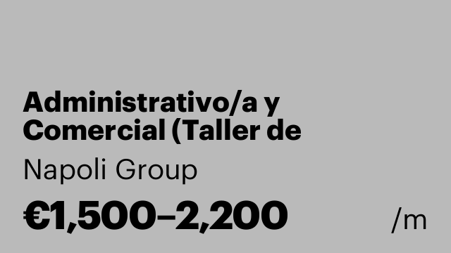 Administrativo/a y Comercial (Taller de automoción)