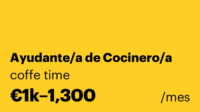 Ayudante/a de Cocinero/a