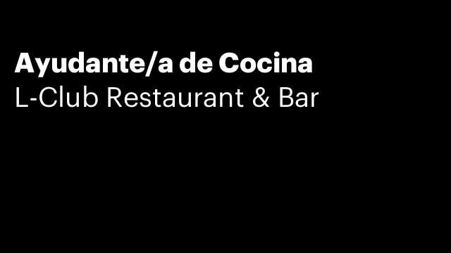 Ayudante/a de Cocina
