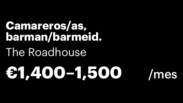 Camareros/as, barman/barmeid.