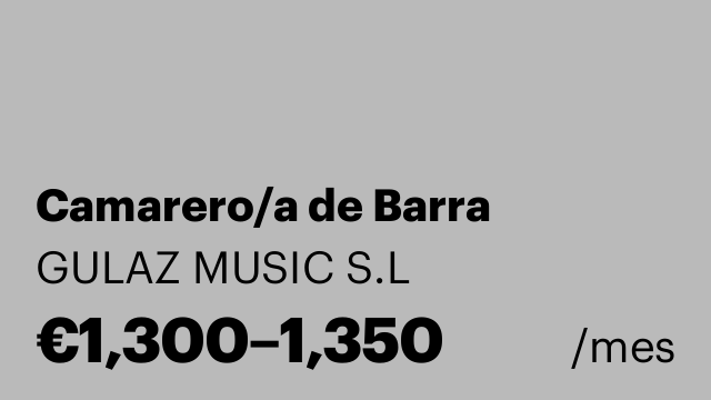 Camarero/a de Barra