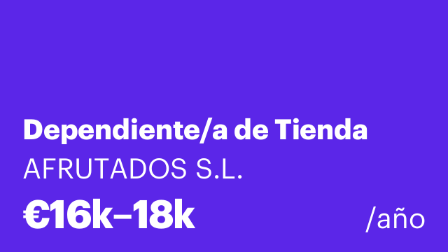 Dependiente/a de Tienda