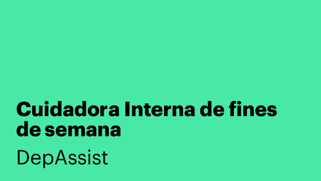 Cuidadora Interna de fines de semana