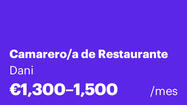 Camarero/a de Restaurante