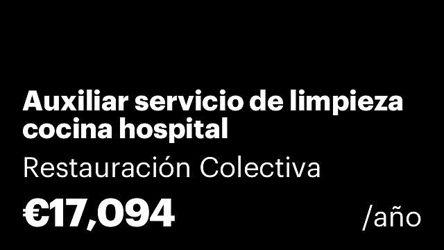 Auxiliar servicio de limpieza cocina hospital