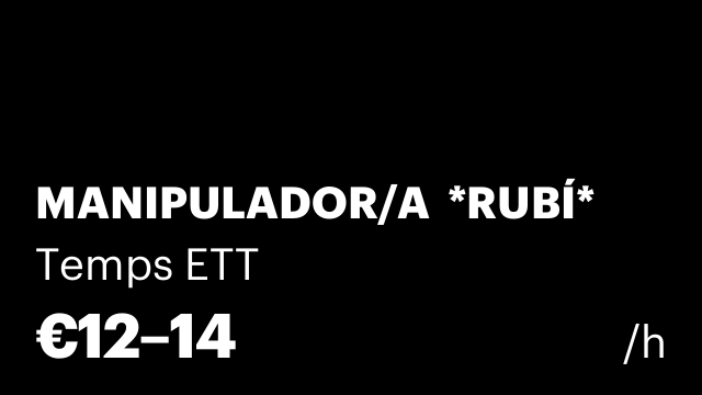 MANIPULADOR/A  *RUBÍ*