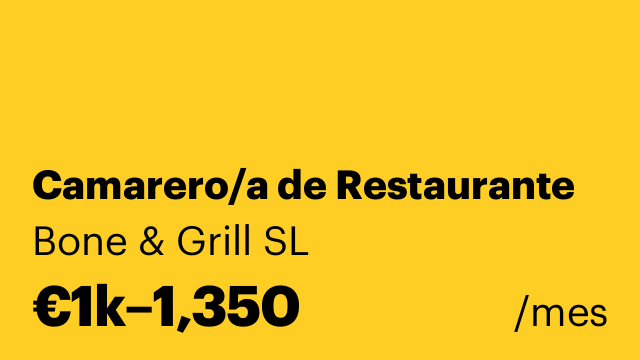 Camarero/a de Restaurante
