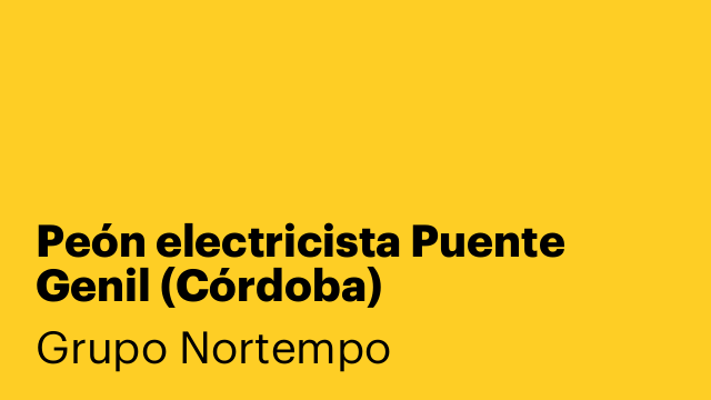 Peón electricista Puente Genil (Córdoba)