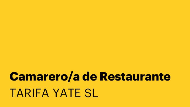 Camarero/a de Restaurante