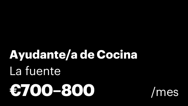 Ayudante/a de Cocina