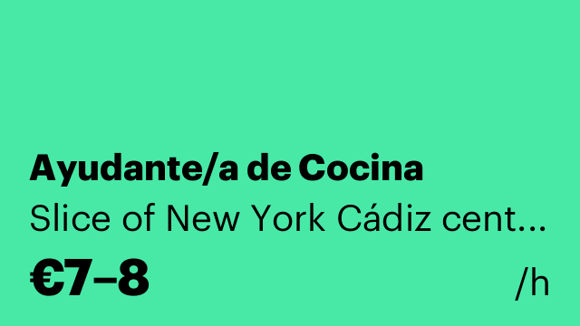 Ayudante/a de Cocina