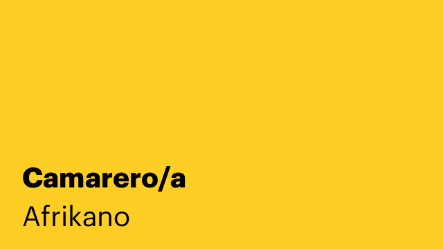 Camarero/a