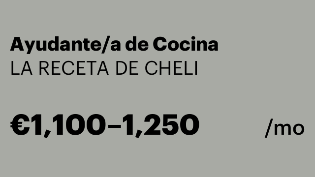 Ayudante/a de Cocina
