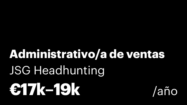 Administrativo/a de ventas