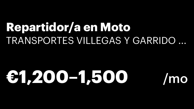 Repartidor/a en Moto